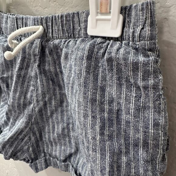 Go Gently Nation Kids Blue Stripe Chambray Shorts - Picture 2 of 6